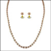 Single line peach pearl set - SJPJA-247 - Click here to View more details about this Product